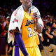 Kobe Bryant addresses the crowd at the Staples Center after scoring 60 points in his final NBA game April 13, 2016, in Los Angeles. The Los Angeles Lakers defeated the Utah Jazz 101-96.
Harry How/Getty Images